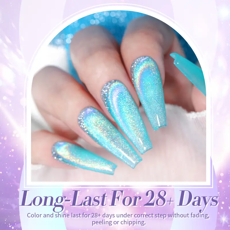 BORN PRETTY 6 Bottles Jelly Nude Cat Magnetic Gel Nail Polish Set Omnipotent Holographics Sparking Glitter Soak Off UV Varnish