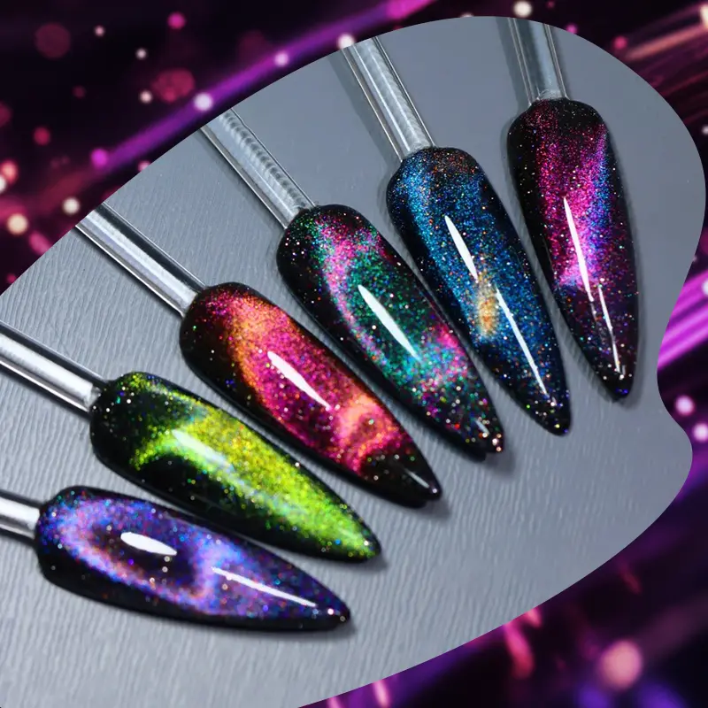 BORN PRETTY 10ml 9D Polaris Laser Cat Magnetic Gel Nail Polish Semi Permanent Soak Off Manicure Varnish Need Black Gel