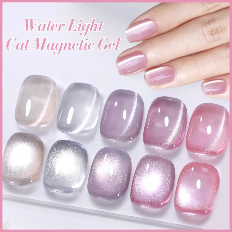 BORN PRETTY Water Light Cat Magnetic Gel Semi Permanent Soak Off Holographics Crystal Magnet Gel Nail Polish For Nail Art 10ml