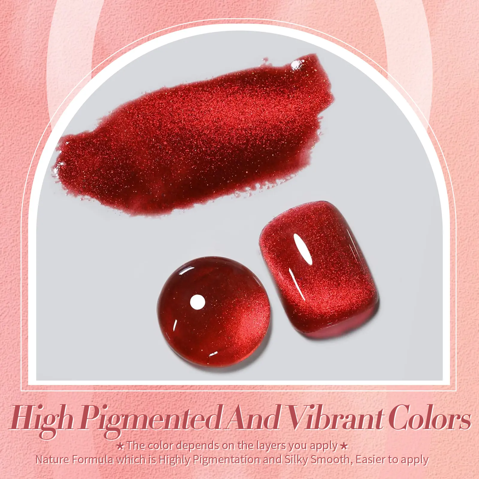 BORN PRETTY Red Ruby Cat Magnetic Eye Gel Nail Polish Glass Bed Moonlight Rainbow Soak Off UV LED Nail Art Manicue 15ml