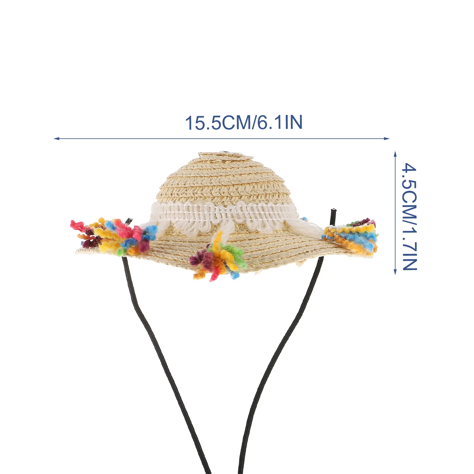 Pet Straw with Tassel for Dog Cat Costume Decoration Birthday Puppy Small Hats Dog Party Hat Pet Straw Woven Hat