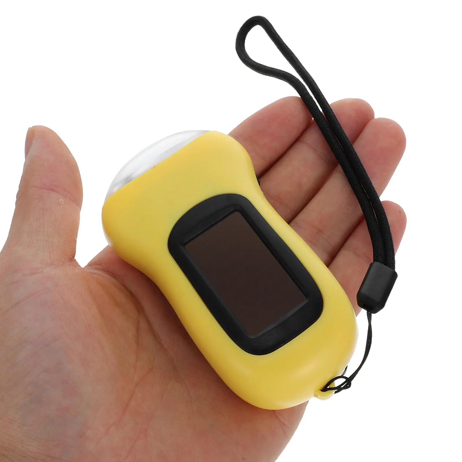 Hand Crank Solar Flashlight Red Portable LED Camping Lantern Emergency Bright Outdoor Gear Compact Rechargeable