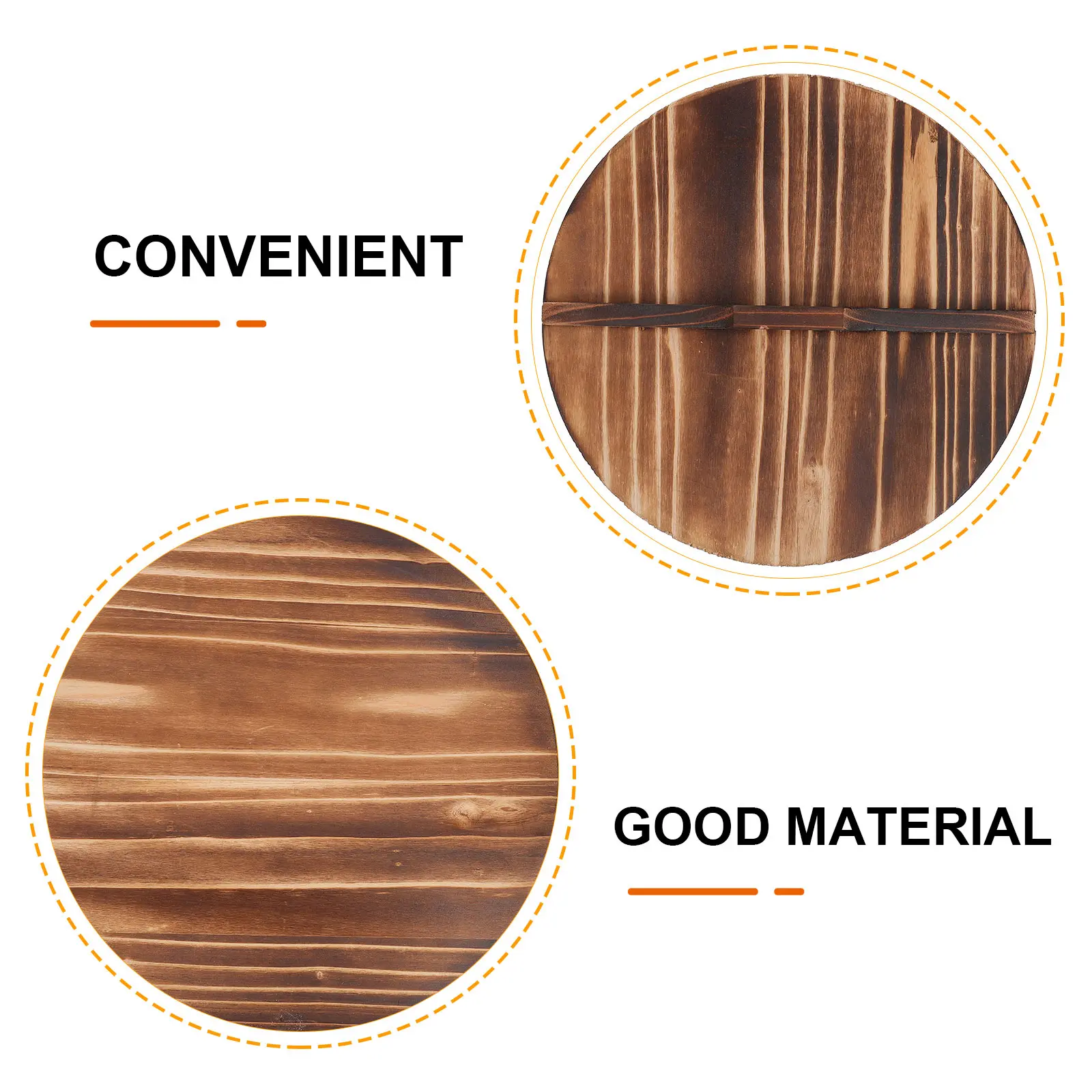 Wooden Pot Lid High class Material Protective Cover Moisture proof Corrosion Resistant Kitchen Gadget Smooth Surface Safe Odor