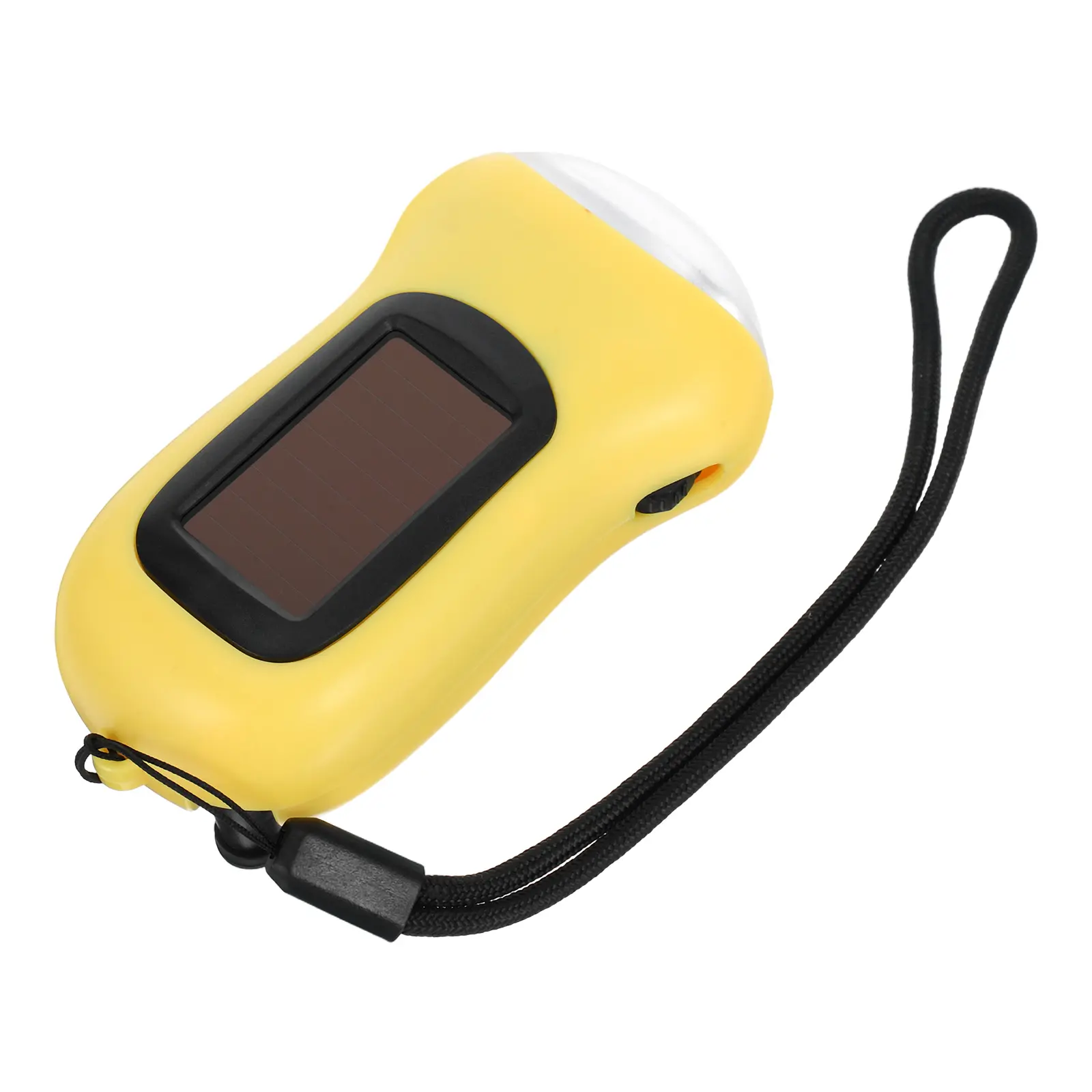 Hand Crank Solar Flashlight Red Portable LED Camping Lantern Emergency Bright Outdoor Gear Compact Rechargeable