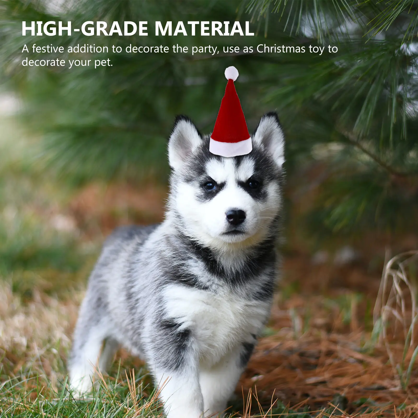 Christmas Hat Scarf Set Xmas Pet Costume Adjustable Size Electronic Fleece Dog Cat Hat Photo Props Holiday Toy Mini Decor