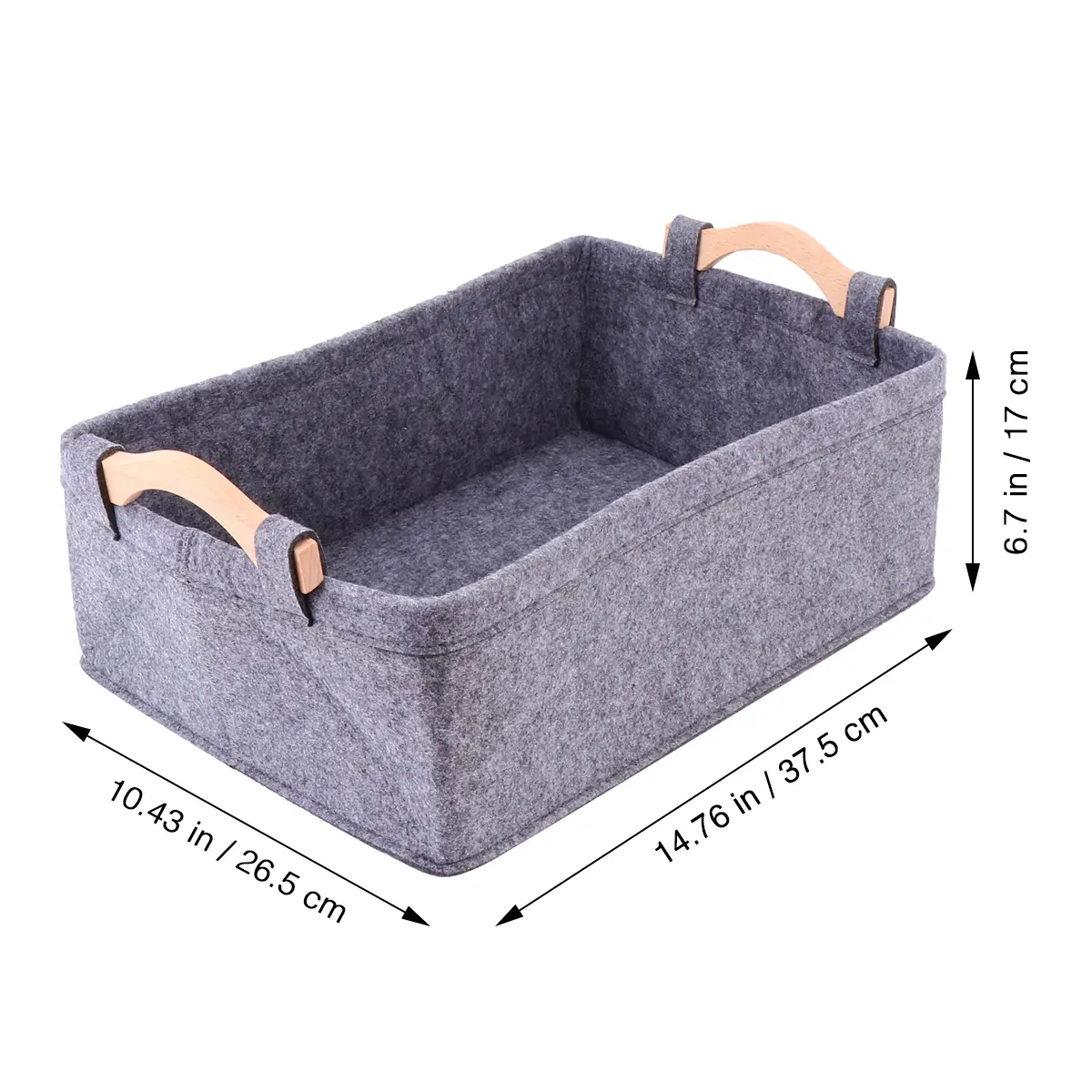 Felt 2 Grey Felt Basket Toy Home Storage Basket Bin Home ganizer Desktop Shelf Modern House Decor Storage Solution