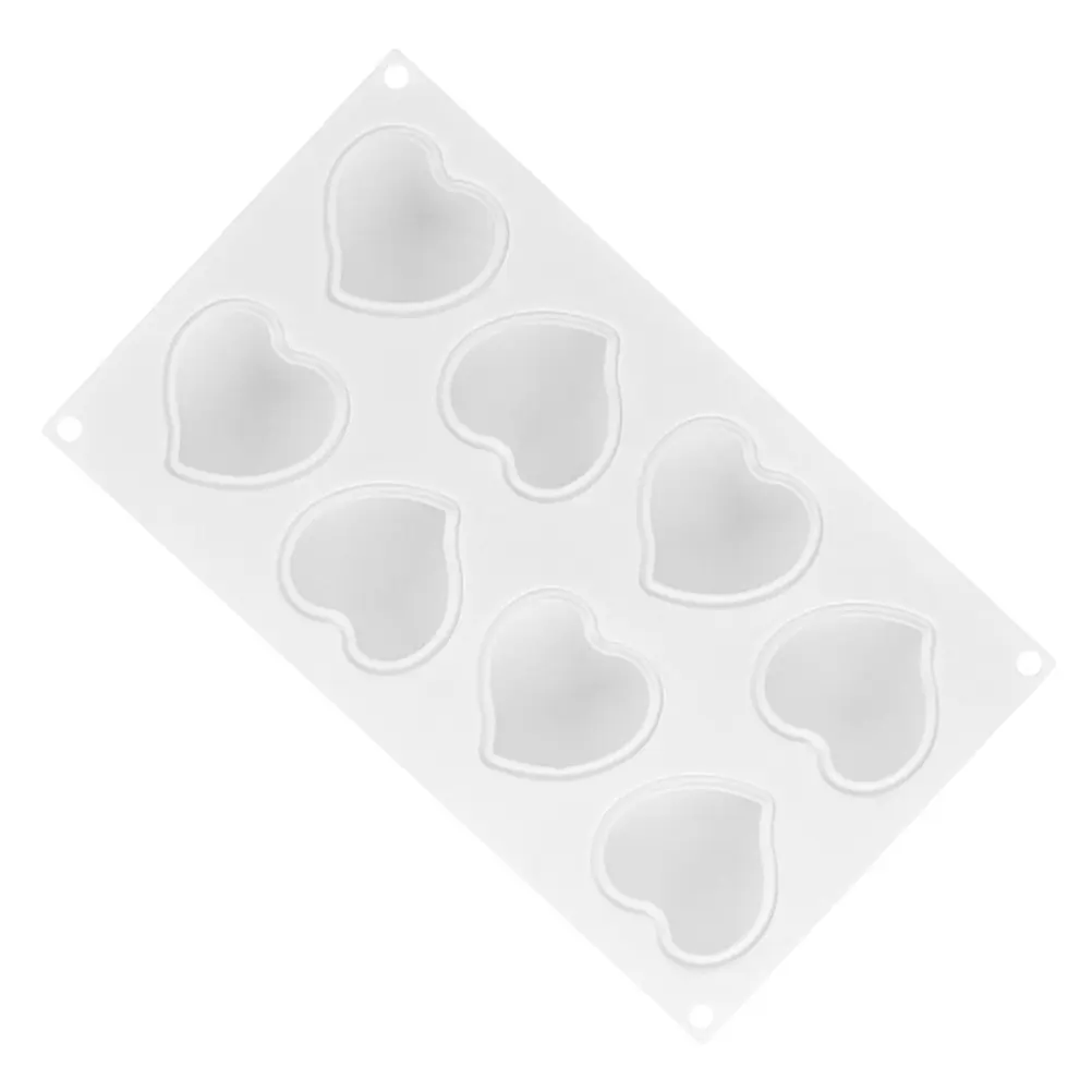 Silicone Heart Baking Tools Chocolate Fondant Mold Cake Baking Moulds Candy Jelly Pudding Tray Fondant Mold Kitchen