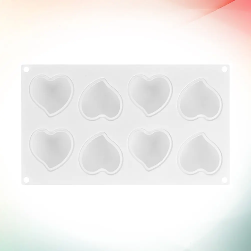 Silicone Heart Baking Tools Chocolate Fondant Mold Cake Baking Moulds Candy Jelly Pudding Tray Fondant Mold Kitchen