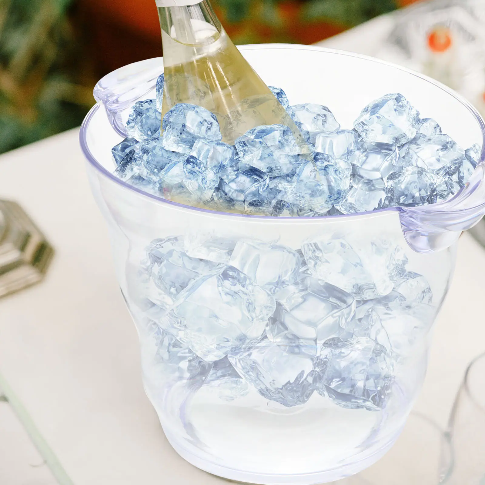 Transparent 4L Bucket Ice Ice Cooler Bucket Cooler Bar Party Beverage Bottle Suitable Hotel Ktv Stable H