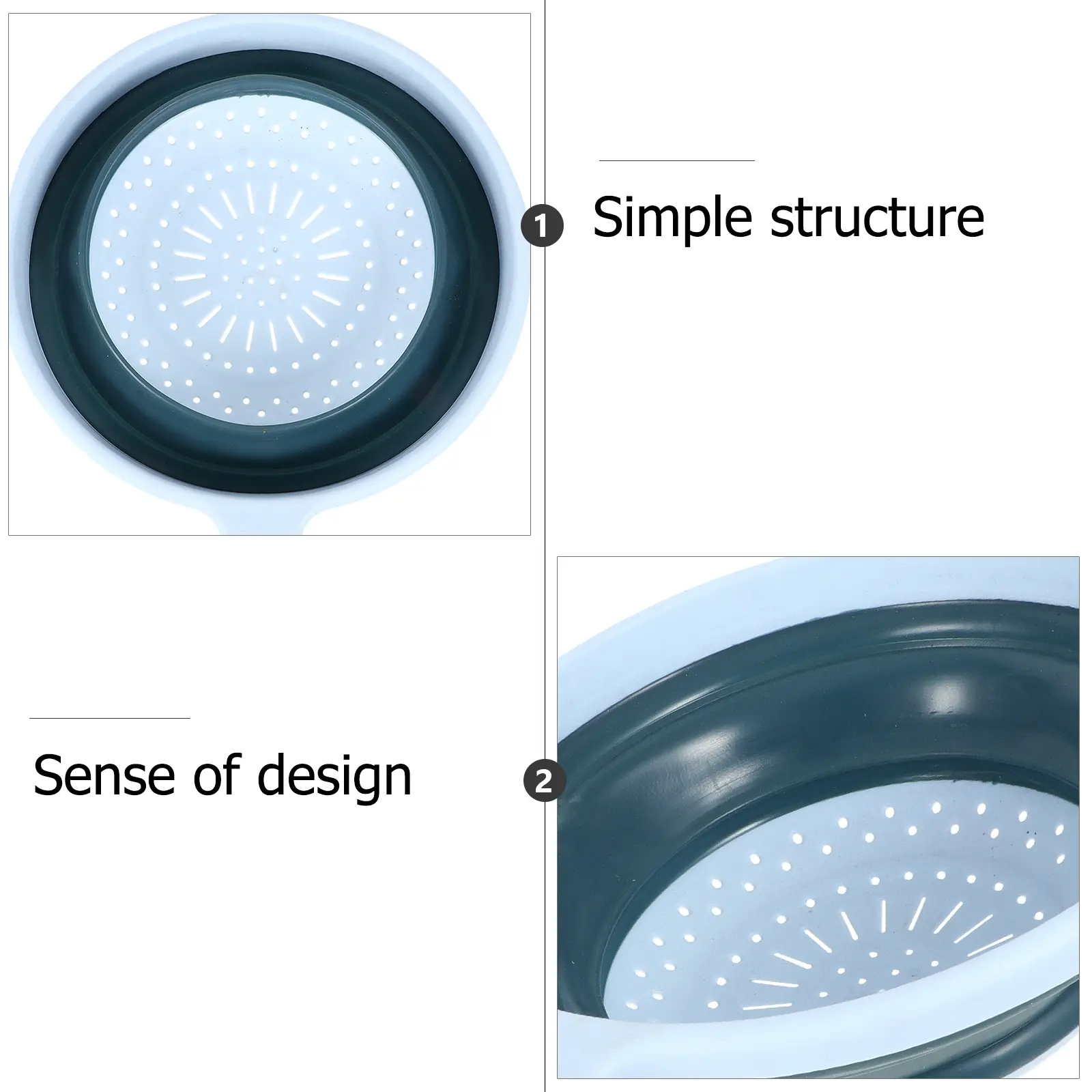 Drain Basket Multi-purpose Kitchen Sink Washing Bowl and Strainer Storage Vegetable Fruits
