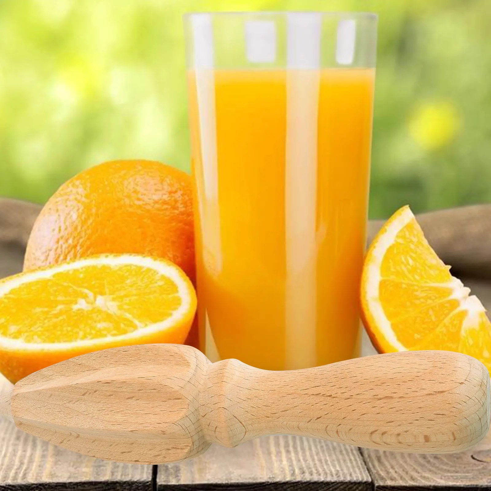 Lemon Cone Juicer Wood Squeezer Hand Tools Manual Fruit Lime Bamboo Citrus Reamer