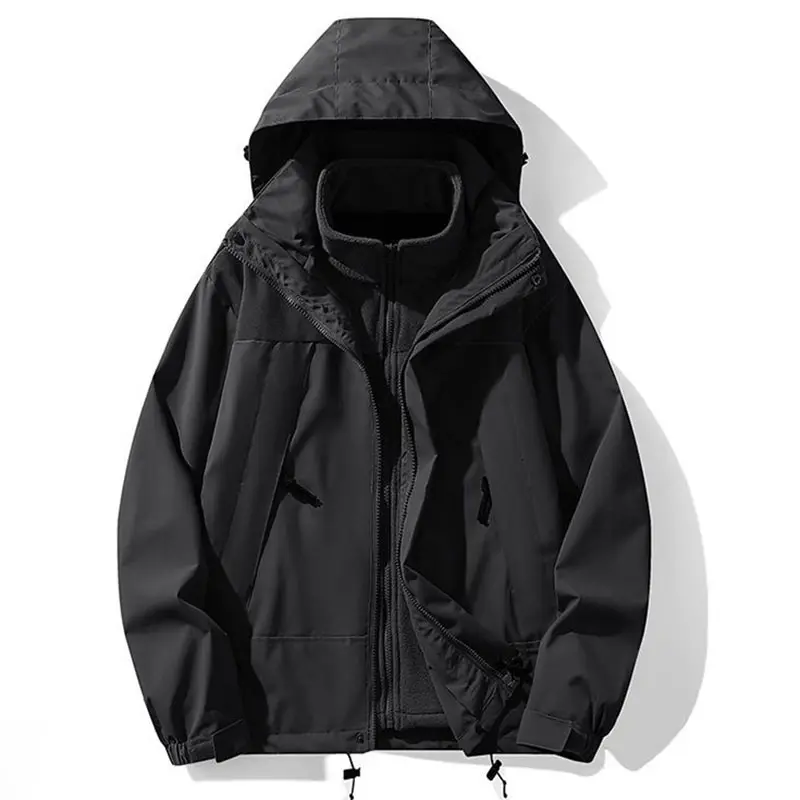 3 In 1 Thick Hiking Jacket Women Climbing Trekking Windbreaker Outdoor Sports Jackets Autumn Winter Warm Fleece Waterproof Coats