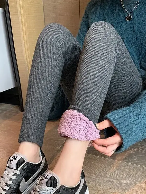 Ladies Winter Warm Thick Tights Thermal Leggings Fleece Lined Pants Skinny Long Johns Thermos Pantyhose Plus Size For Women