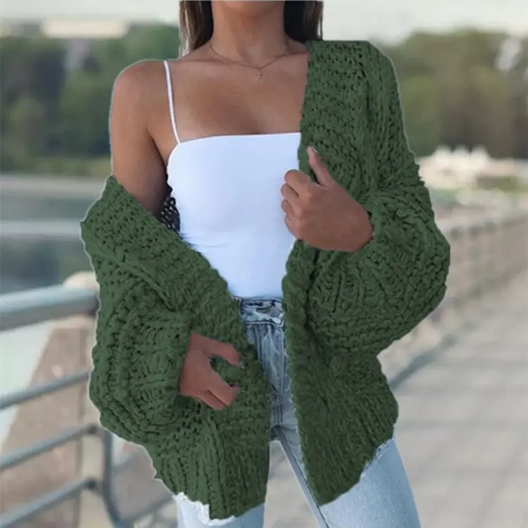 Cardigan Women Sweaters new cardigan batwing long-sleeved plush loose outside knit sweaters women fashion