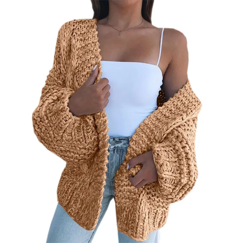 Cardigan Women Sweaters new cardigan batwing long-sleeved plush loose outside knit sweaters women fashion