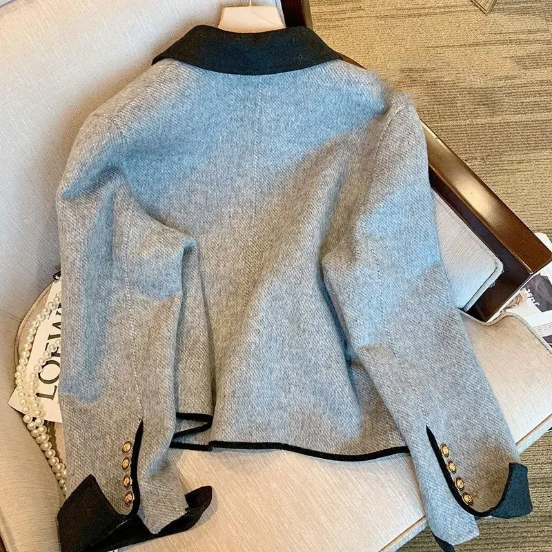 Woolen Jacket For Women Thick Socialite Elegant Versatile Clothing New Spring 2024 Fashion Trend Jacket