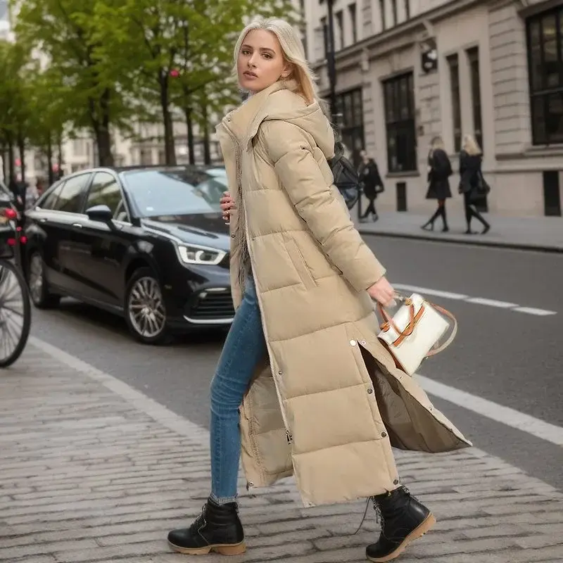 Hooded Feather Coats Winter Jackets for Women 2024 Korean Women's Down Jacket Thicken Long Down Coats Puffer Jacket Woman Coat
