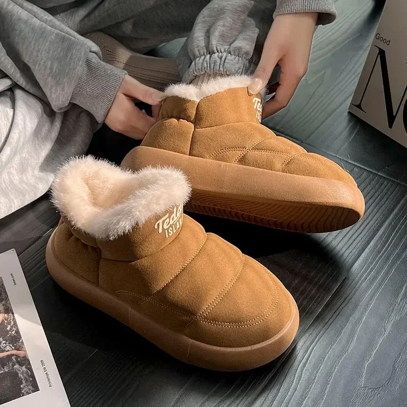 Woman Ankle Boots Winter Snow Boots Shoes for Men Male Sneakers Fashion Casual Cotton Shoes Couple Size Large 35-47 Luxury Shoes