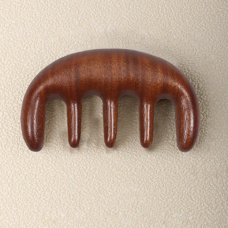 2025 New Massage Comb Head Massager Sandalwood Five Tooth Whale Scalp Scraping Body Tool