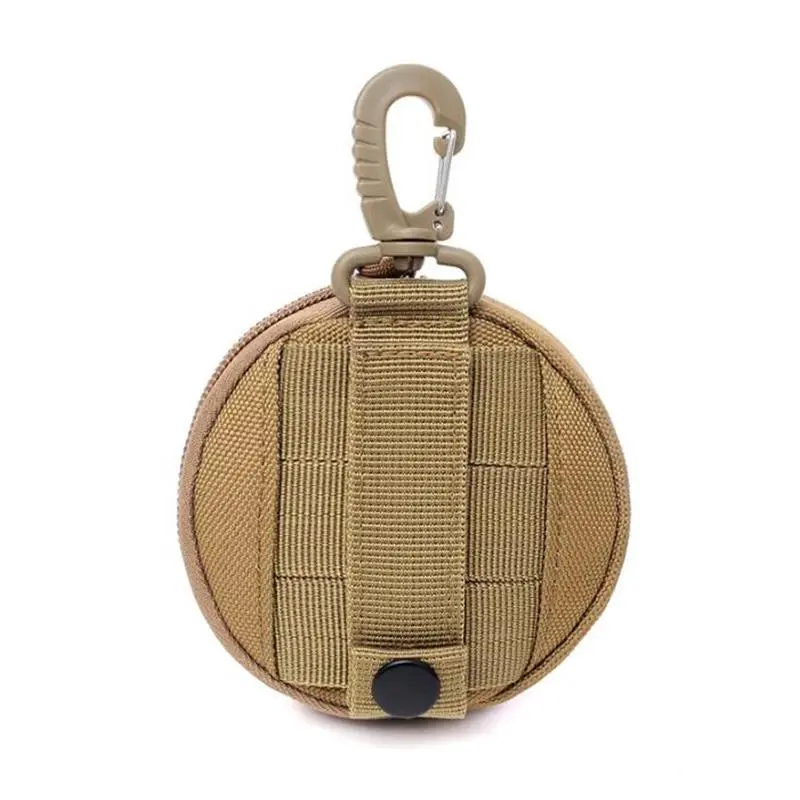 2025 NewNew Round Tactical Wallet Pouch Portable Coin Key Pocket For Hunt Waist With Clip Outdoor Accessories Bag EDC Purse