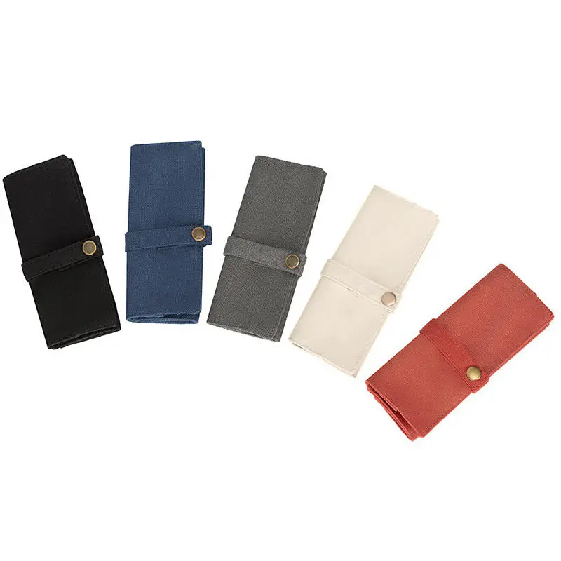 Watch Band Roll Organizer With 5 Slots Storage Box Strap Smart Bag Leather Handmade Travel Case