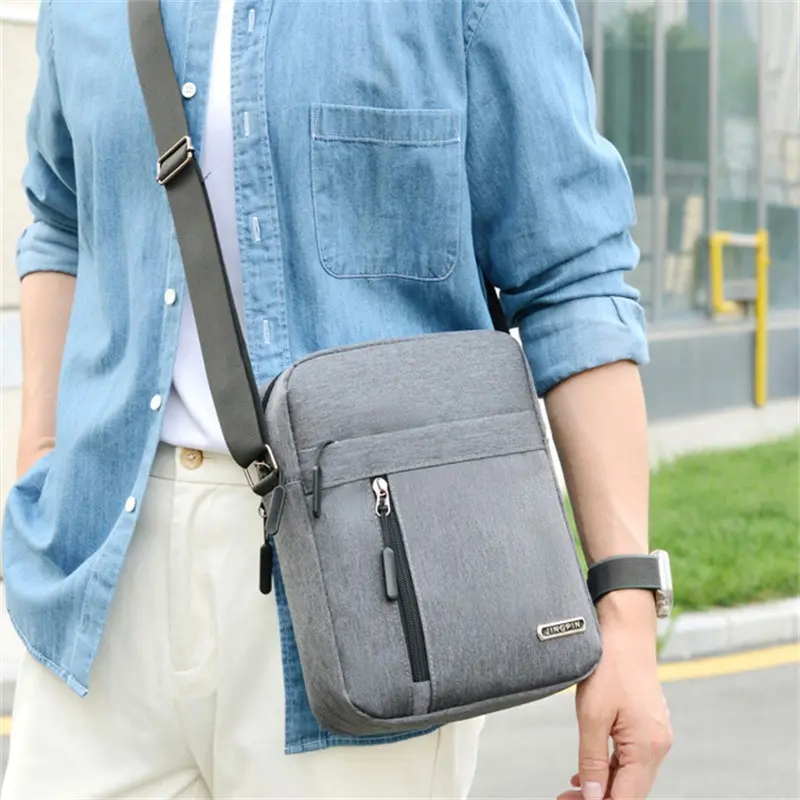 Simple Casual Crossbody Bag Men Nylon Small Shoulder For Oxford Business Messenger Side Sling Husband Chest