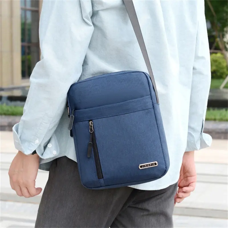 Simple Casual Crossbody Bag Men Nylon Small Shoulder For Oxford Business Messenger Side Sling Husband Chest