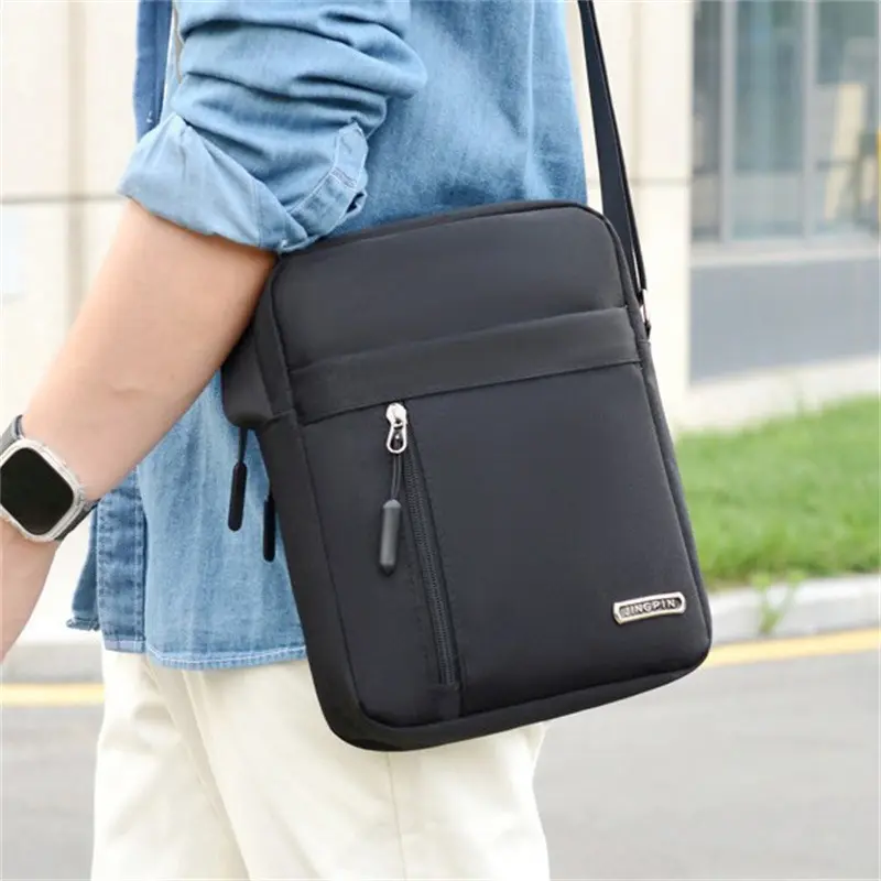 Simple Casual Crossbody Bag Men Nylon Small Shoulder For Oxford Business Messenger Side Sling Husband Chest