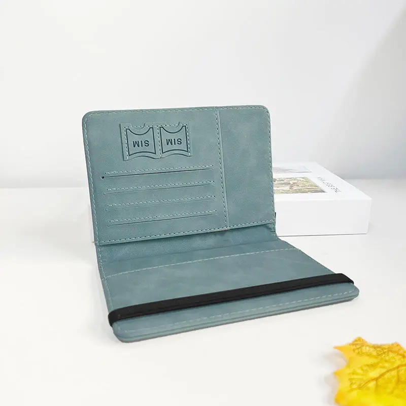 RFID Blocking Passport Holder Cover Travel Leather Wallet Case for Men Women Multi-Function ID Bank Card Accessories