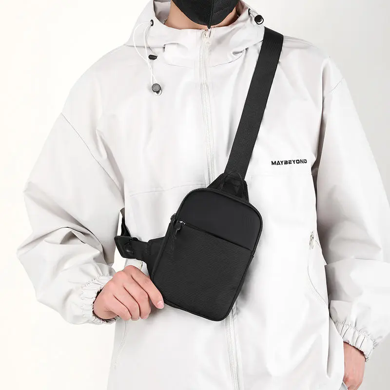 Messenger Bag Mini Minimalist Sling Black Fashion Shoulder Casual Chest Backpack Variable Waist Mobile Phone