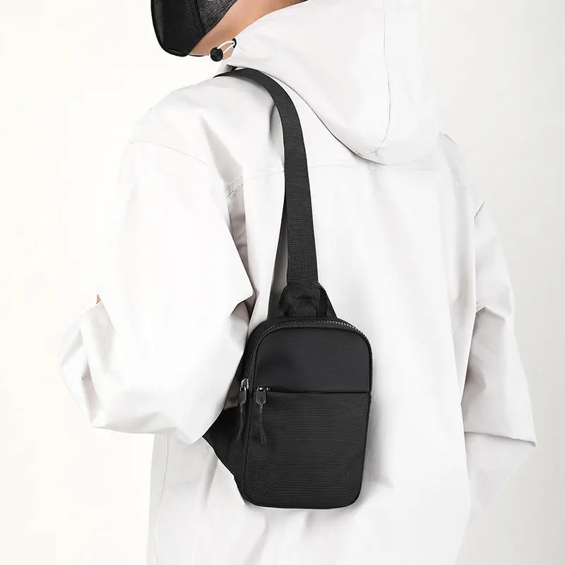 Messenger Bag Mini Minimalist Sling Black Fashion Shoulder Casual Chest Backpack Variable Waist Mobile Phone