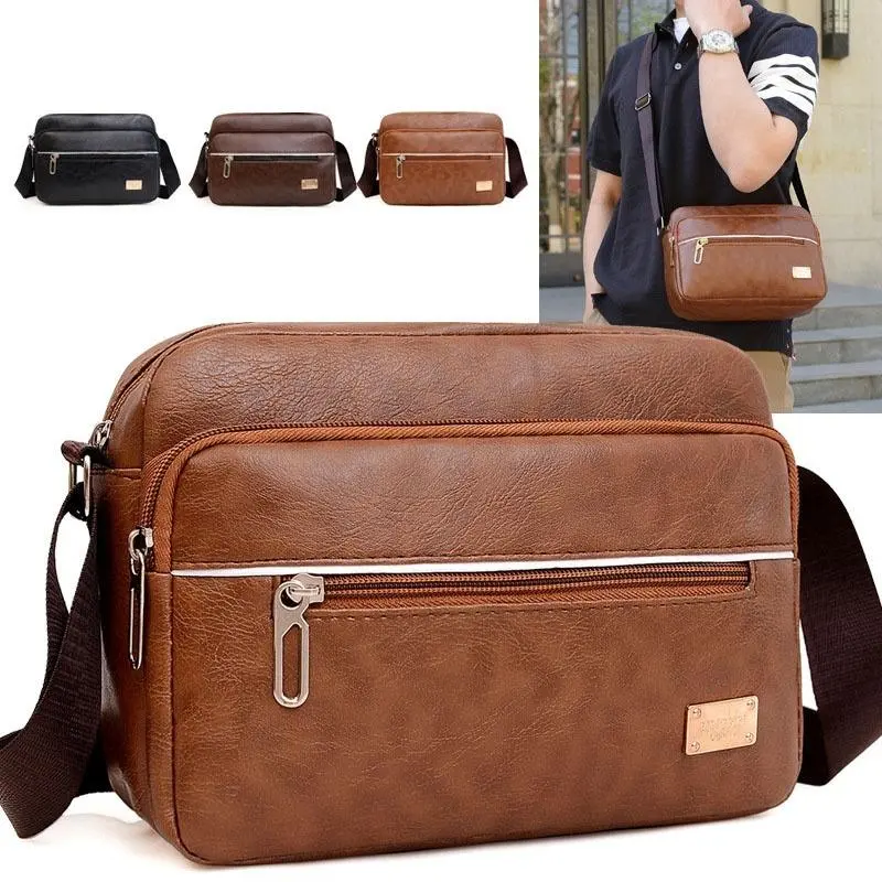 Crossbody Messenger Bags Business Casual Handbag Brand Shoulder New High Quality Leather For Men Fash