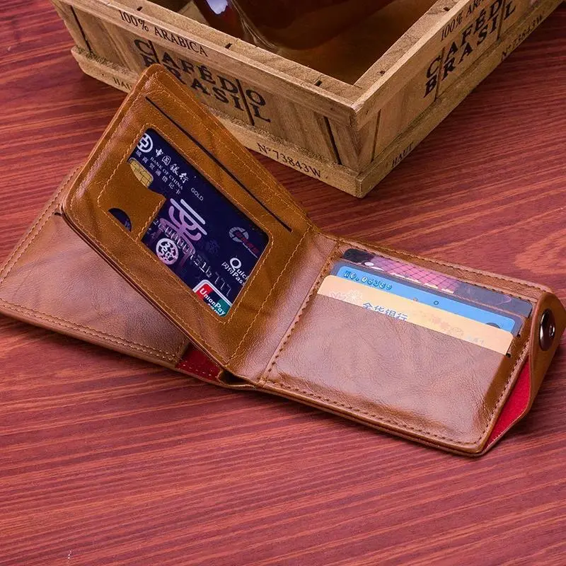 2025 New Fashion Men's Wallets With 100 US Dollar Pattern Wallet Male Leather Photo Card Holder Large Capacity