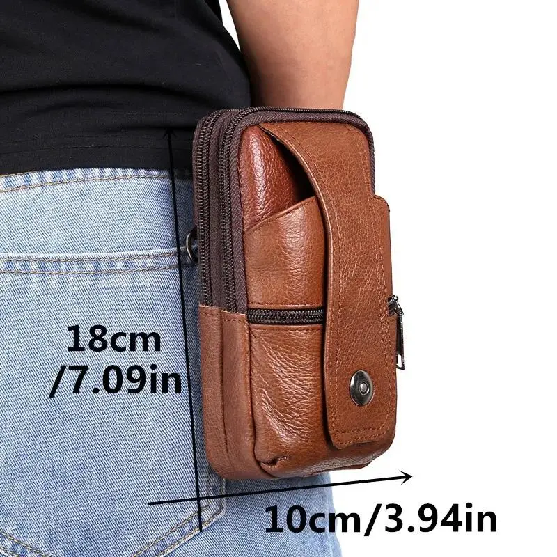 2025 NewPractical 1pc Fashion Men's PU Leather Fanny Pack, Multifunctional Pack