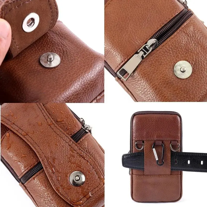 2025 NewPractical 1pc Fashion Men's PU Leather Fanny Pack, Multifunctional Pack