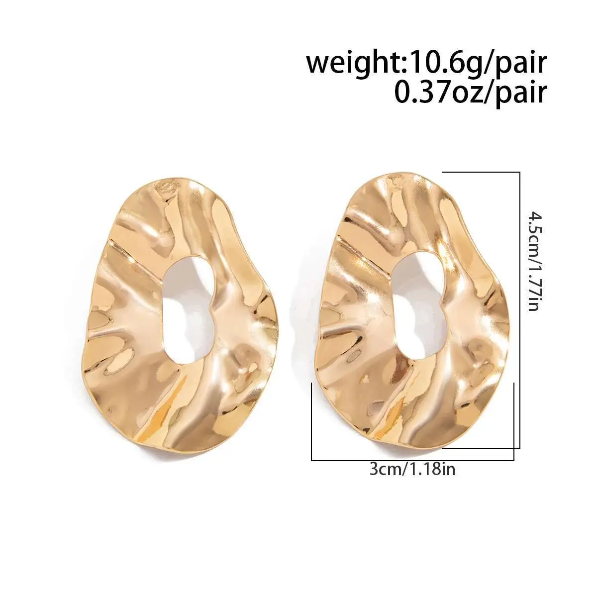 Ingemark Punk Goth Irregular Hollow Out Round Stud Earrings for Women 2025 New Trend Vintage Geometric Piercing Earrings Jewelry