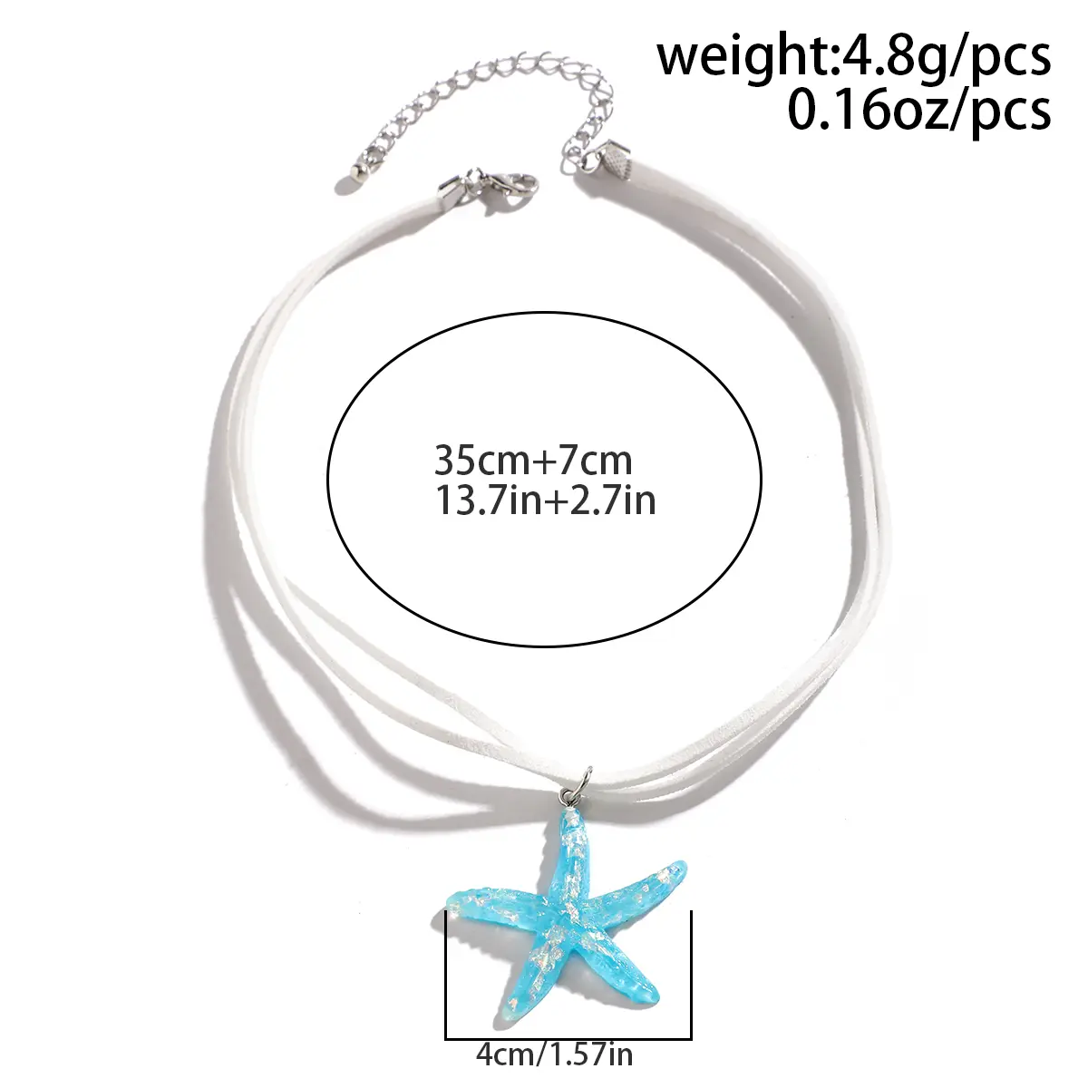 Boho Vintage Resin Starfish Star Pendant Necklace for Women Summer Beach Style Multilayer Velvet Rope Chain Choker Party Jewelry