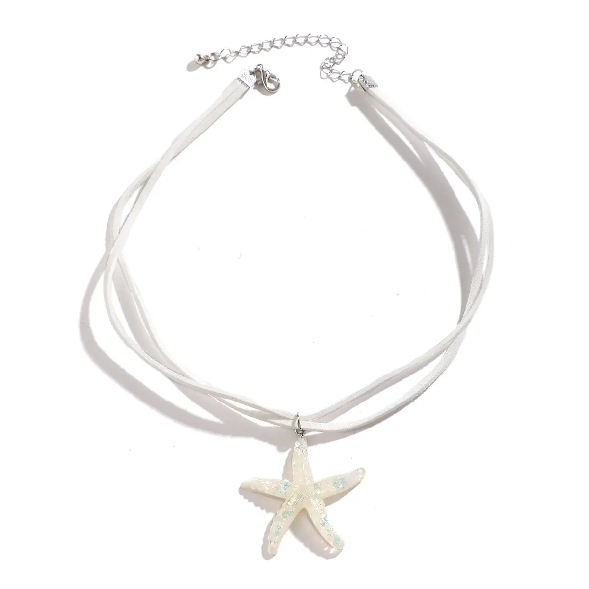 Boho Vintage Resin Starfish Star Pendant Necklace for Women Summer Beach Style Multilayer Velvet Rope Chain Choker Party Jewelry