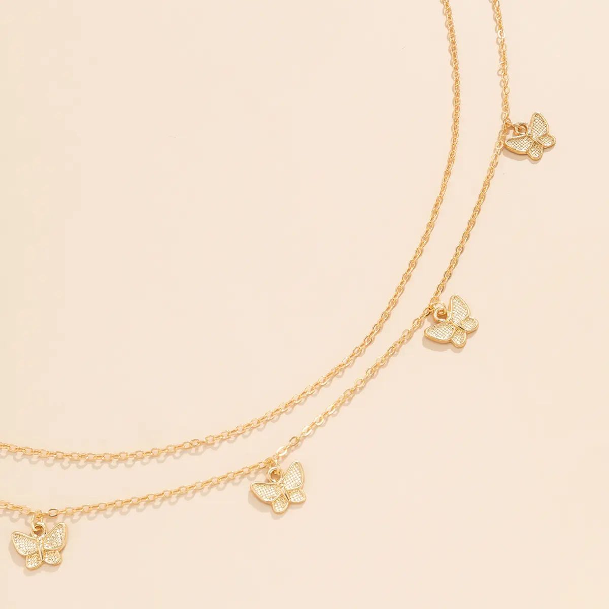2Pcs/Set Sexy Bohemian Butterfly Pendant Waist Chain for Women Summer Bikini Double Layer Belly Chain Beach Party Body Jewelry