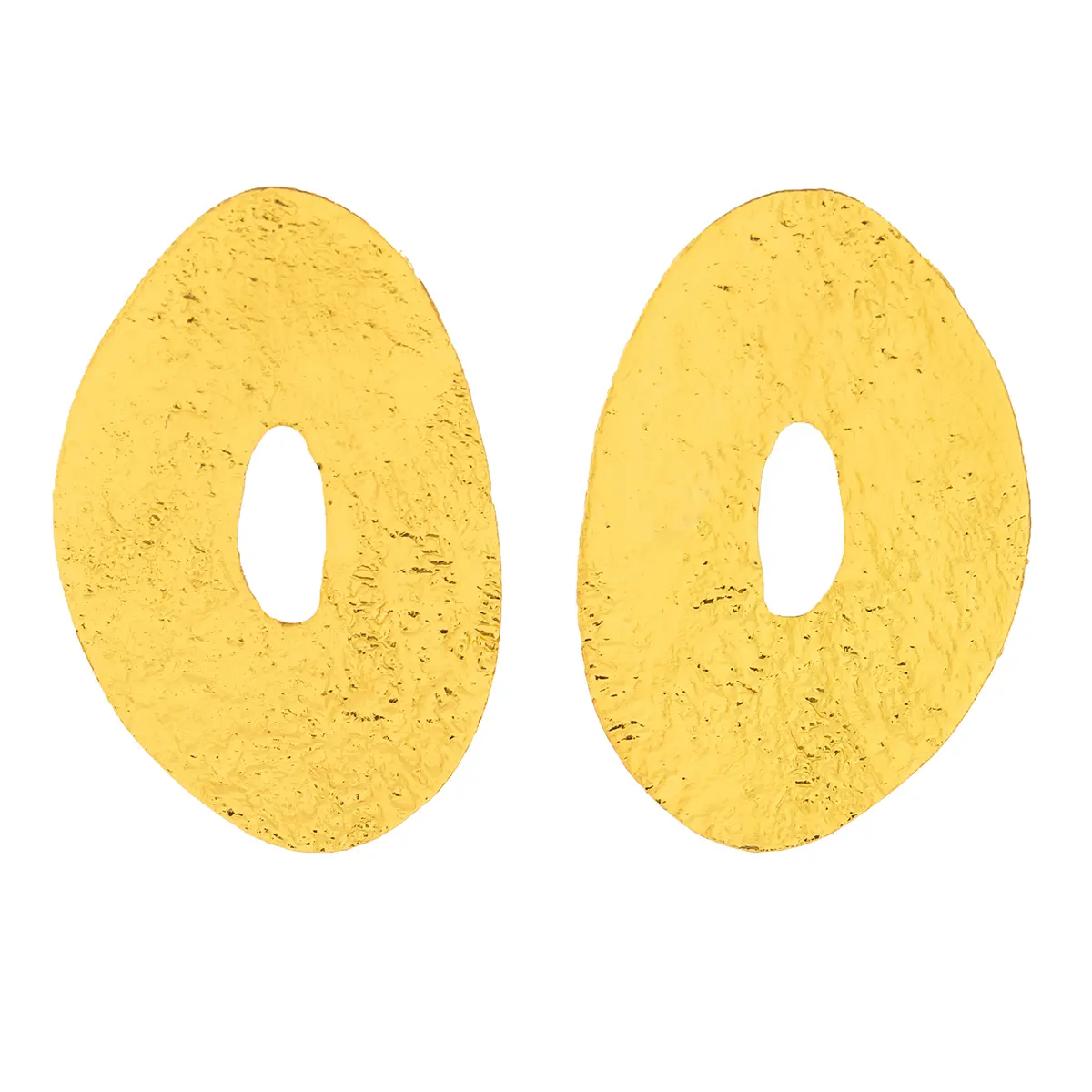 Ingemark 1Pair Exaggerated Large Irregular Ellipse Stud Earrings for Women Trendy Vintage Gold Color Geometric Earrings Jewelry
