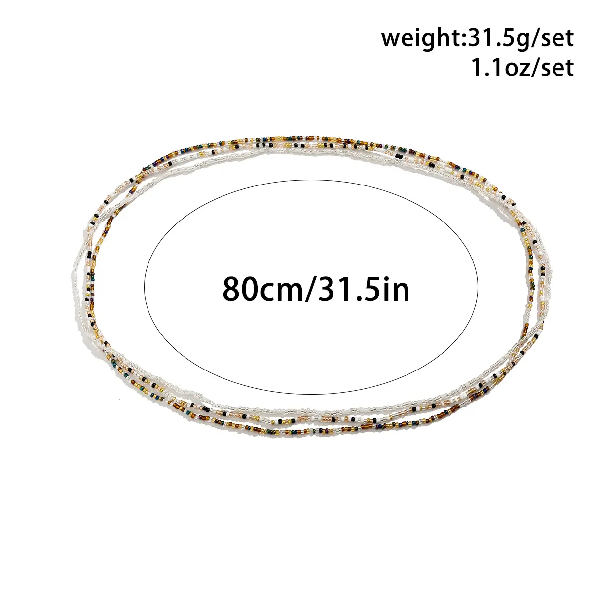 Ingemark 3Pcs Bohemia Waist Bead Belly Belt Chains for Women Wed Bridal Sexy Summer Bikini Elastic Body Jewelry Y2K Accessories
