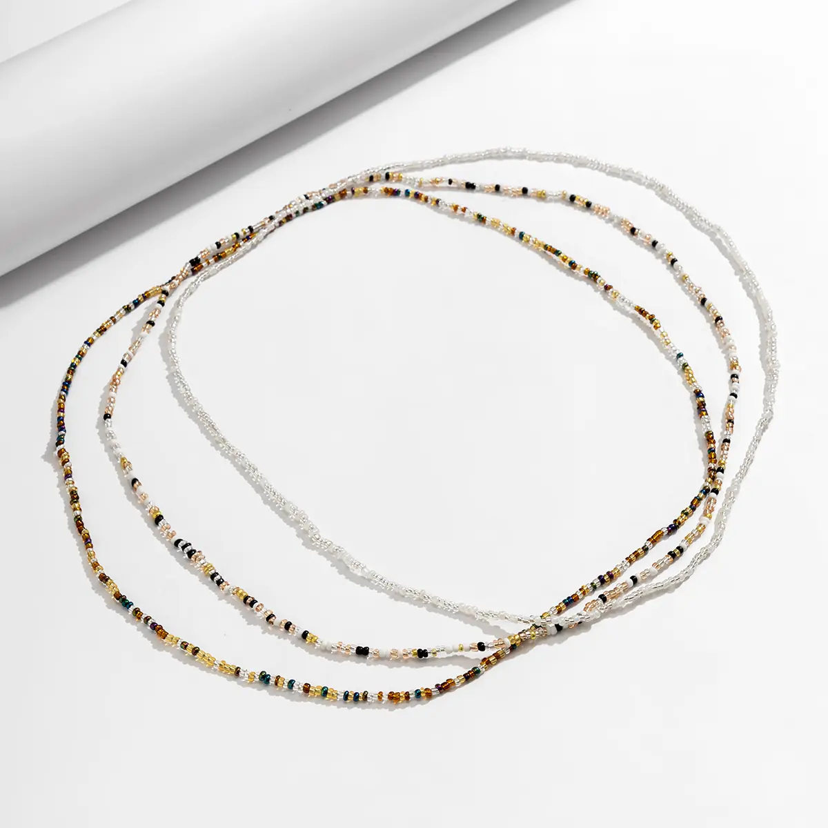 Ingemark 3Pcs Bohemia Waist Bead Belly Belt Chains for Women Wed Bridal Sexy Summer Bikini Elastic Body Jewelry Y2K Accessories