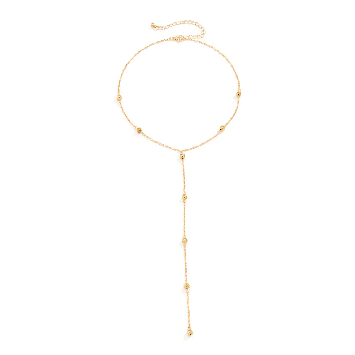 Ingemark Minimalism 2022 Long Tassel Necklace for Women Girls Vintage Chest Thin Chain Ball Pendant Female Neck Jewelry Gift New