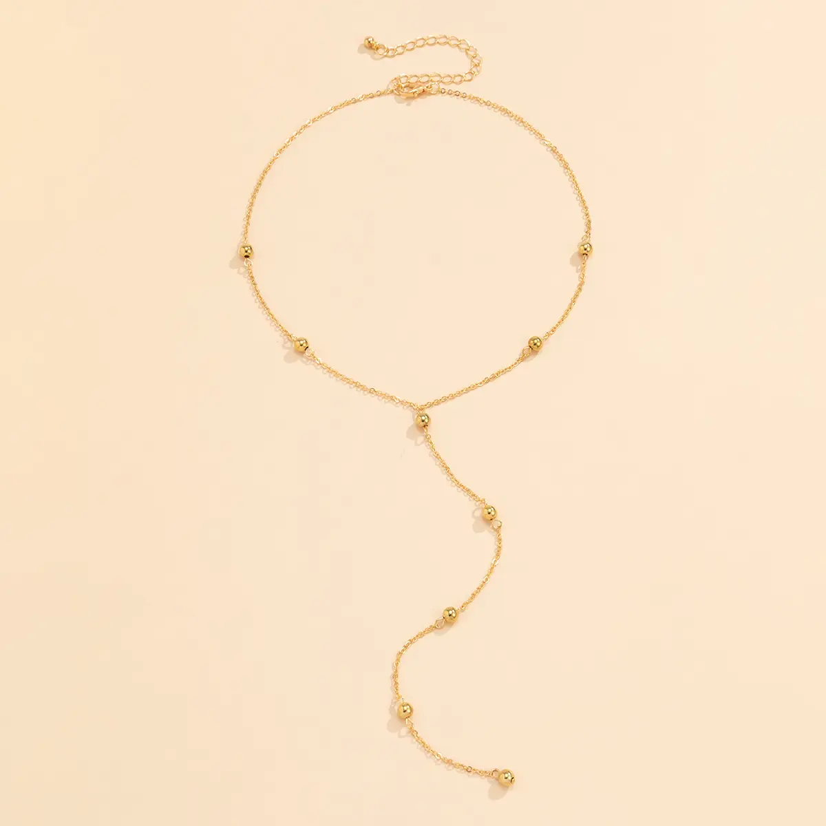Ingemark Minimalism 2022 Long Tassel Necklace for Women Girls Vintage Chest Thin Chain Ball Pendant Female Neck Jewelry Gift New