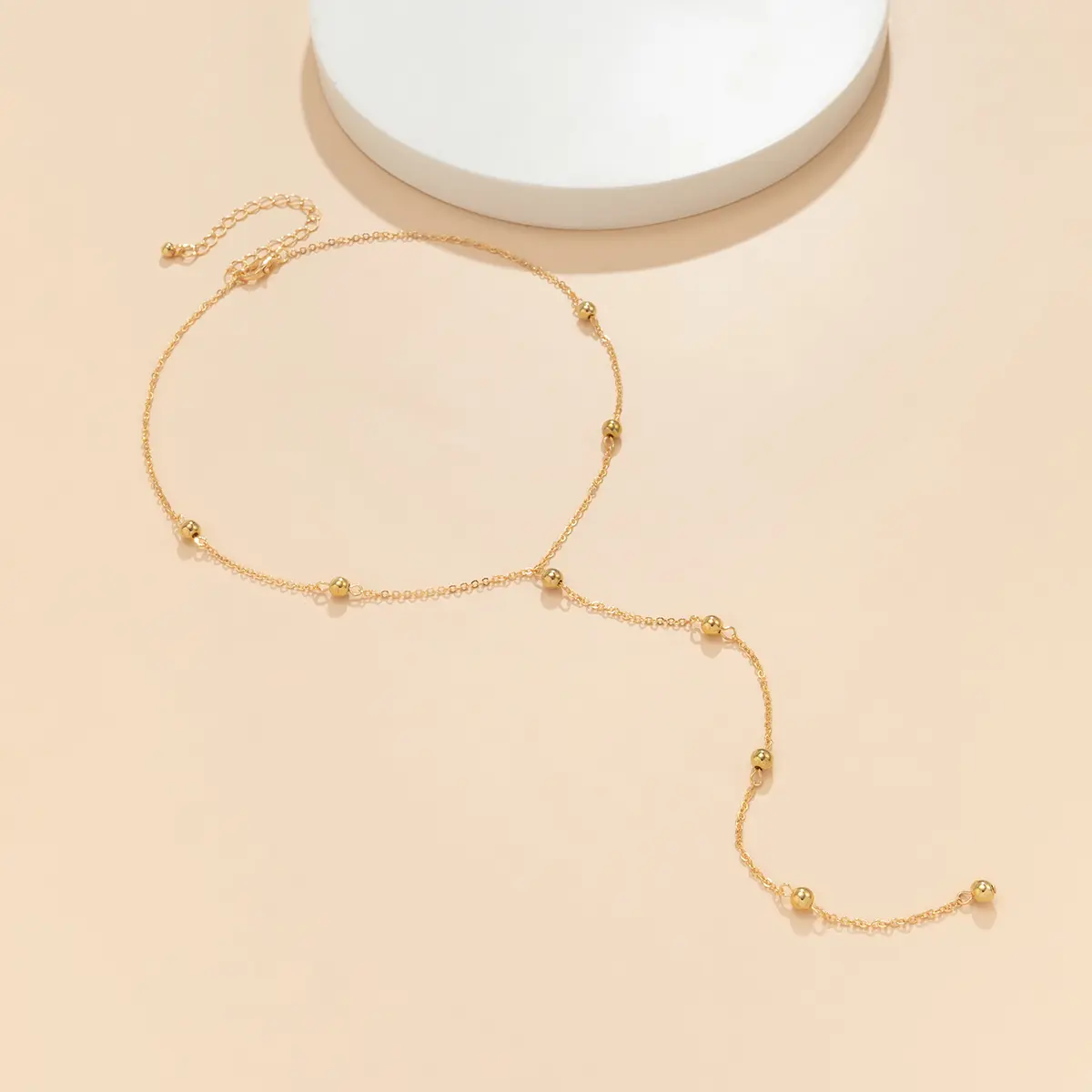 Ingemark Minimalism 2022 Long Tassel Necklace for Women Girls Vintage Chest Thin Chain Ball Pendant Female Neck Jewelry Gift New