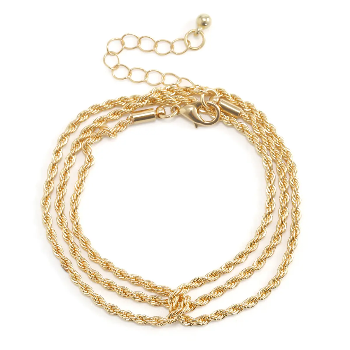 Ingemark Multilayer Twisted Rope Chain Bracelet for Woman Hip Hop Punk Beads Link Charm Bangles Couple Friends Hand Jewelry Gift