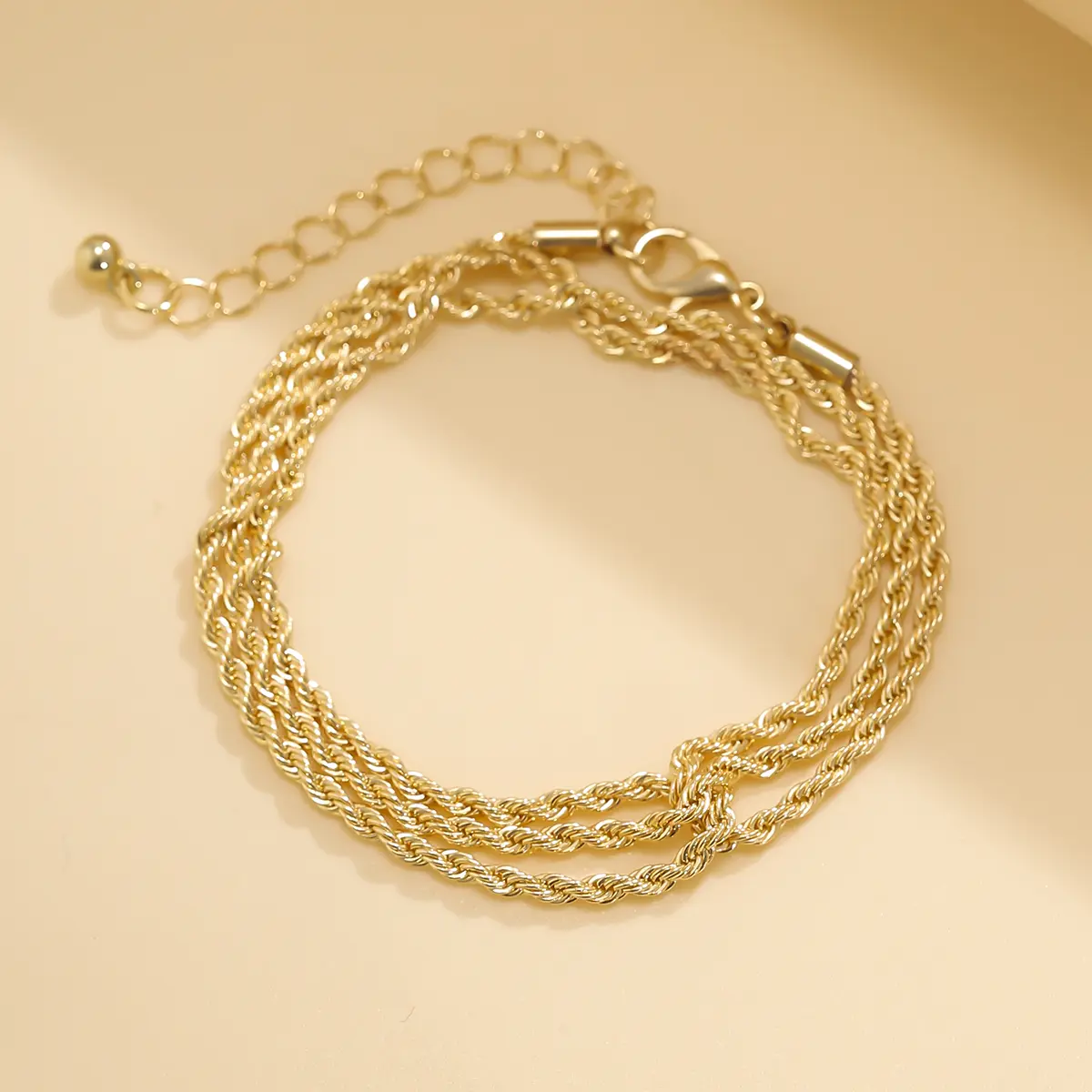 Ingemark Multilayer Twisted Rope Chain Bracelet for Woman Hip Hop Punk Beads Link Charm Bangles Couple Friends Hand Jewelry Gift