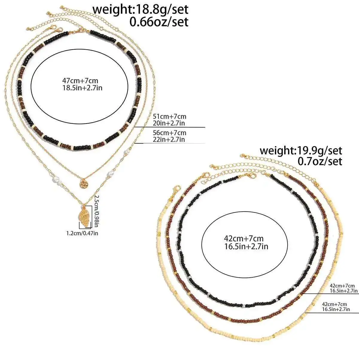Ingemark 3Pcs/Set Ethnic Conch Coconut Tree Pendant Choker Necklace Men 2025 New Trend Boho Imitation Pearl Chain Summer Jewelry