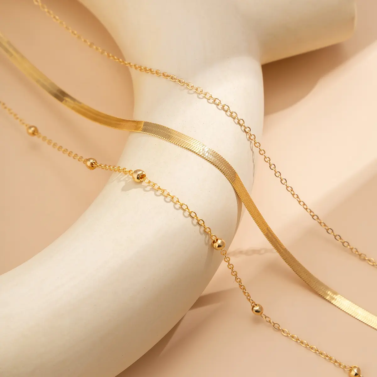 3Pcs/Set Bohemian Flat Snake Chain Belly Waist Chain for Women Sexy Bikini Multilayer Thin Body Jewelry Summer Beach Accessory
