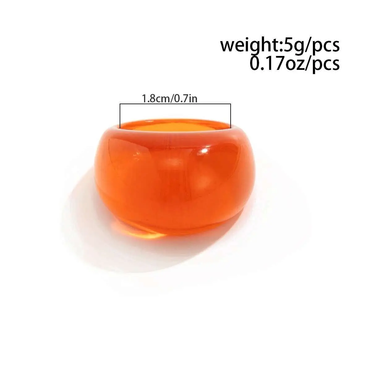 Ingemark 5 Colors Kpop Boho Resin Acrylic Geometric Finger Rings for Women New Fashion Simple Knuckle Ring Aesthetic Y2K Jewelry